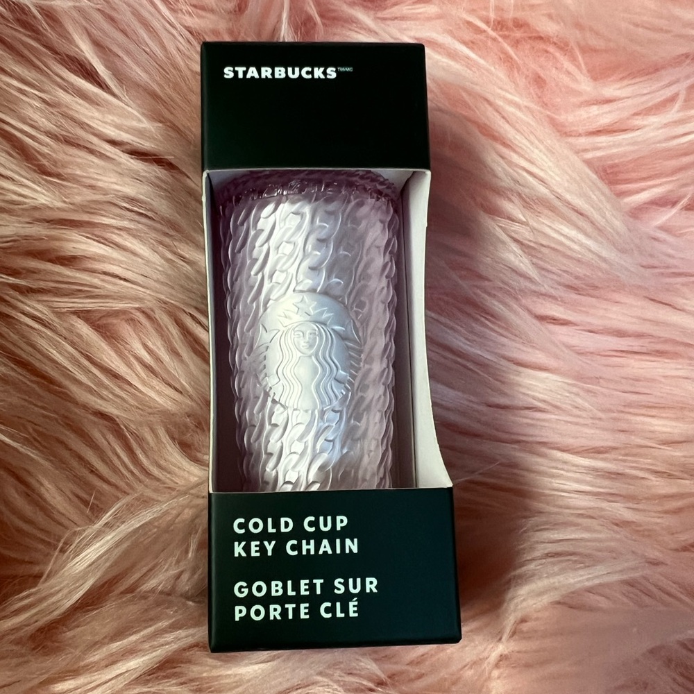 Starbucks Mini Cold Cup Keychain Pearl Pink